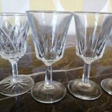 Set de 6 anciens verres à digestif