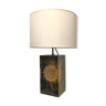 Lampe résine avec inclusion cardabelle, 1970