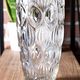 Vintage Clear Heavy Glass Vase by Rudolfova Huť / Czech Republic / 1960s