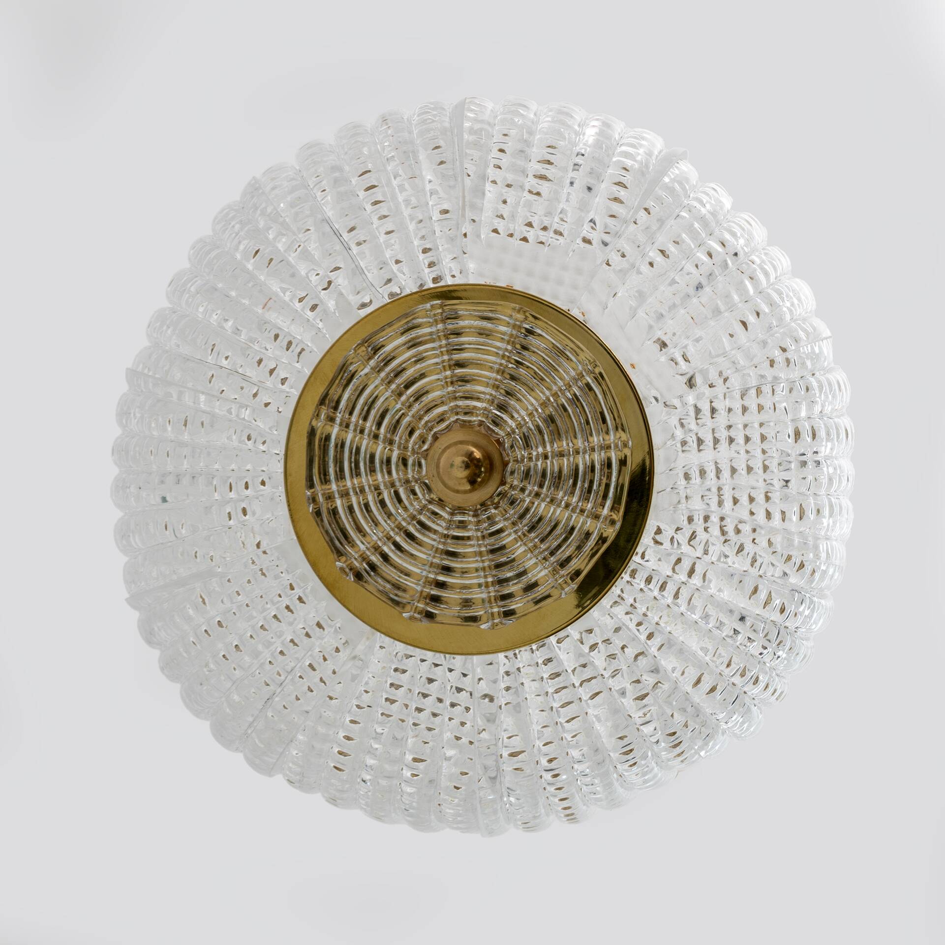 Attributed to Tomaso Buzzi Art Dèco Style Brass Murano Glass Lantern Chande