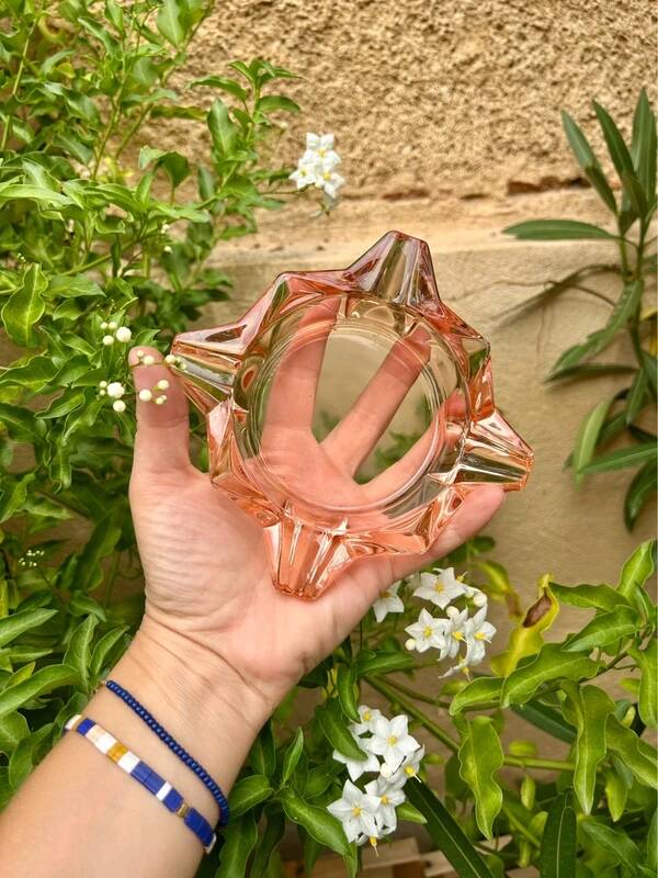 Vintage rosaline ashtray
