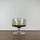 Set of 9 smoked glass champagne glasses, 1970