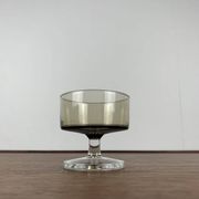 Set of 9 smoked glass champagne glasses, 1970