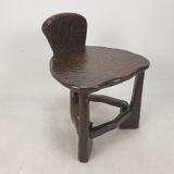 Ensemble de chaise et de table en bois du milieu du siècle, années 1950