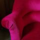 Fauteuil velours rouge