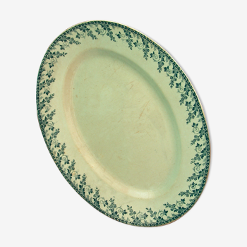 Ancient ravier oval dish in Terre de Fer