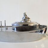 Bateau en inox support vinaigrette vintage années 60