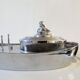 Vintage 60s stainless steel vinaigrette holder boat