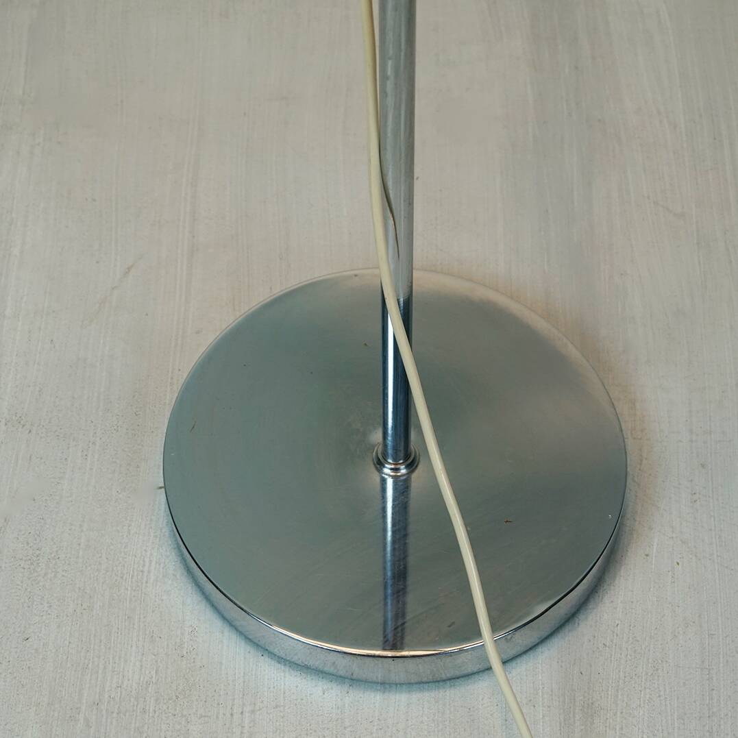 Lampadaire en chrome des années 50 avec abat-jour réglable