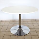 Space Age round table with chrome tulip base