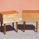 Pair of 2 vintage Danish bedside tables from the 1960s, in teak.
