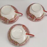Three tea or coffee cups made of vintage japanese porcelain