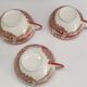 Three tea or coffee cups made of vintage japanese porcelain