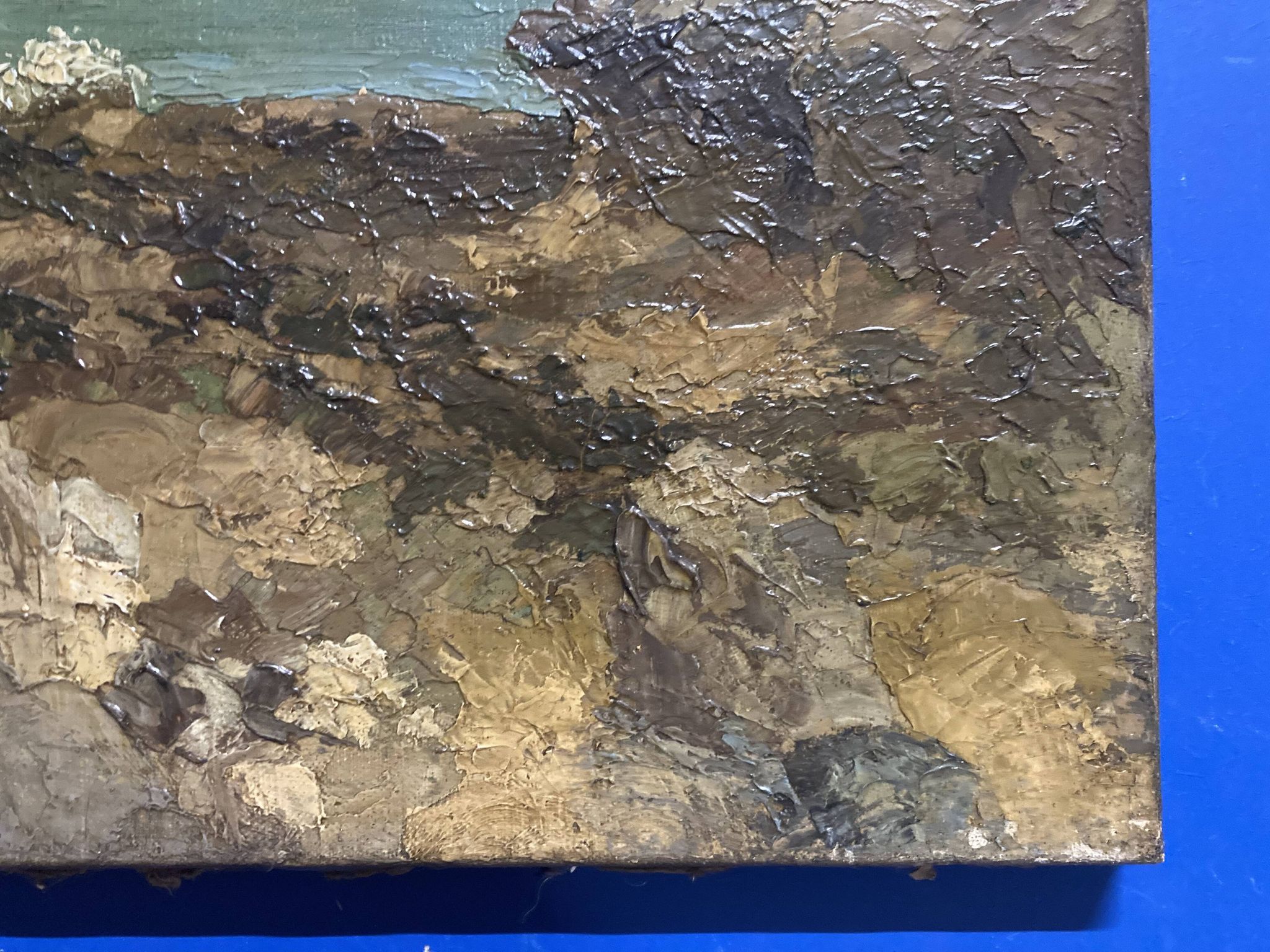Johan Adolf HAMMES (1905-1994), Le Mauvais temps aux Pierrières, huile