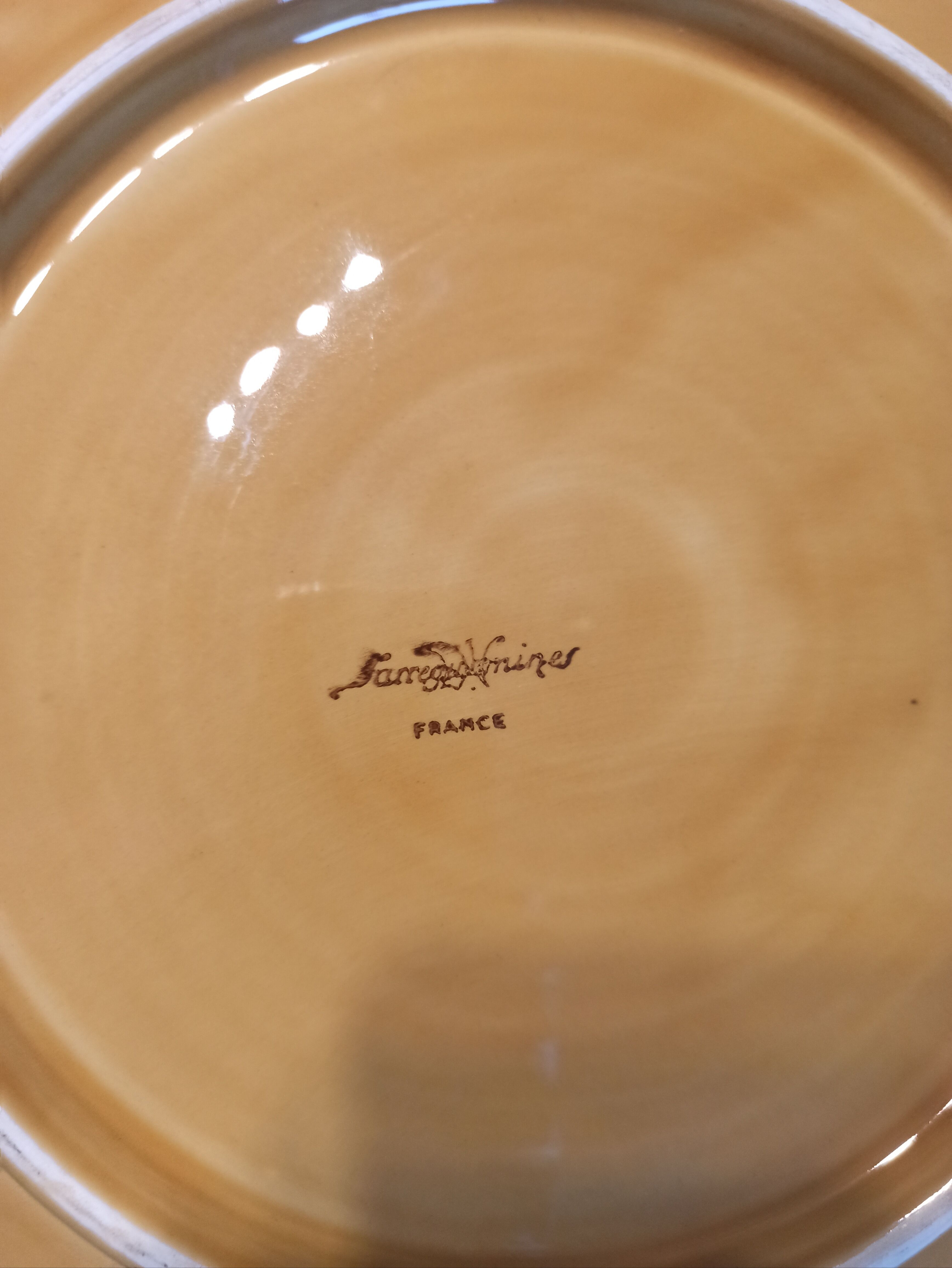 Plat à fruits barbotine