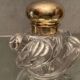 Encrier cristal taillé monture laiton ou bronze Baccarat Saint Louis XIXe