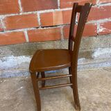 Antique Luterma style bistro chair vintage brown wood