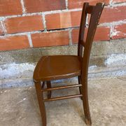 Antique Luterma style bistro chair vintage brown wood