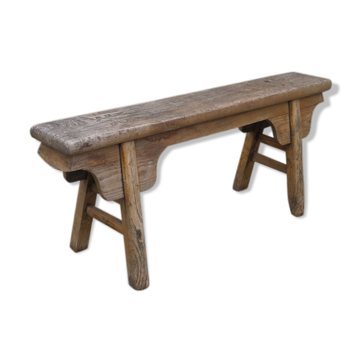 Primitive oak bench