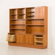 Danish mid century modular bookcase in teak by Poul Hundevad Denmark  1970