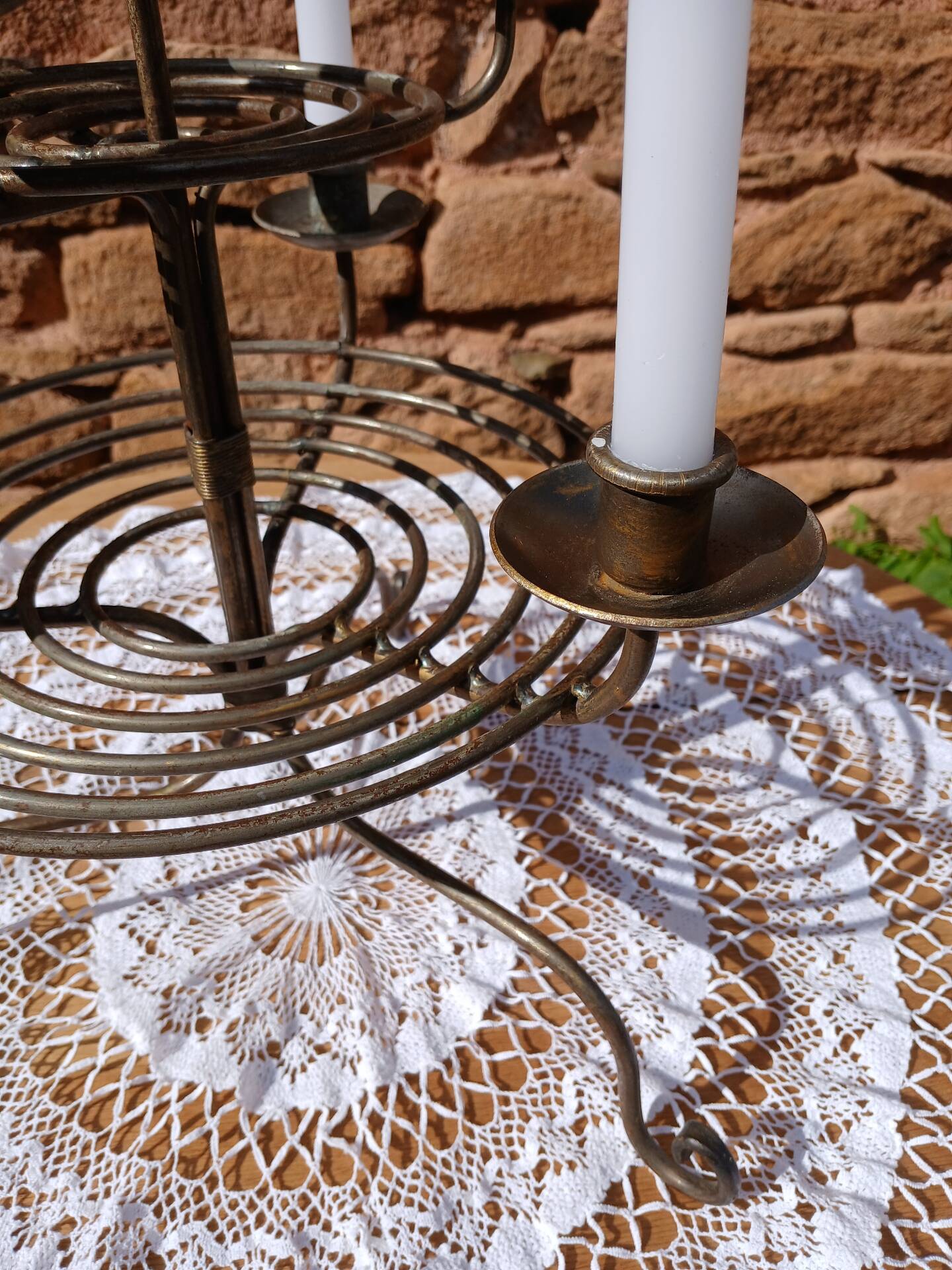 Wrought iron chandelier with 7 candles