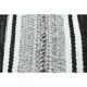 1970s Vintage Turkish Oushak Handmade  White Black Runner Rug  182x296