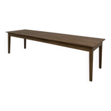 Table de ferme "Dark Brown" en chêne massif 300 X 90 cm