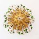 Large Italian Gilt Florentine Flush Mount Light by Banci Firenze