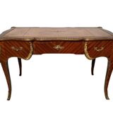 Louis XV style mahogany veneer flat desk