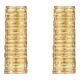Contemporary Brass and Murano Glass Flush Mount Wall Sconces — Pair