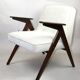 Fauteuil beige Bunny de Józef Chierowski, années 1970