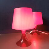 Red ikea lamps