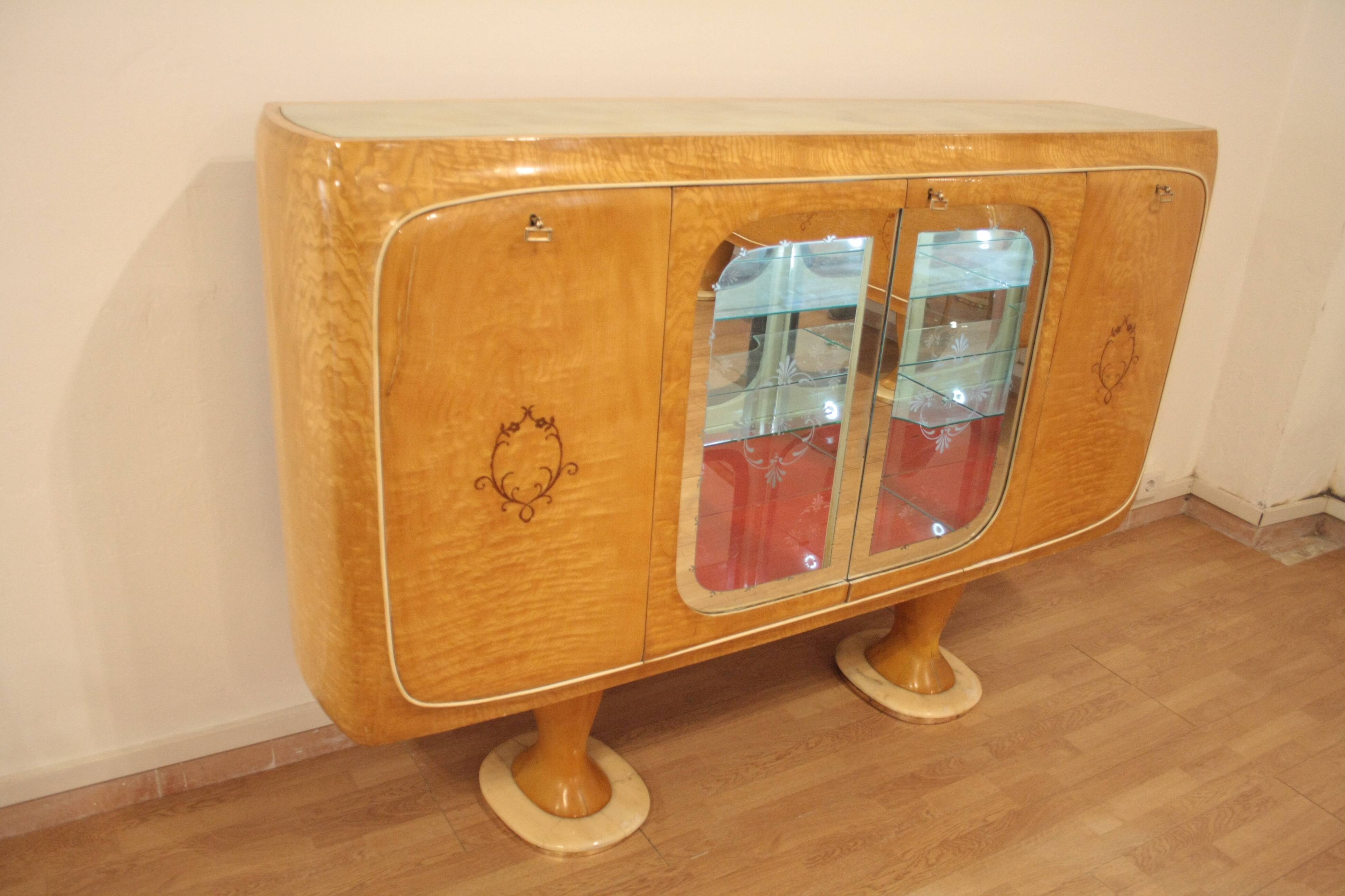 Meuble bar Buffet Mid-Century Modern, années 1950