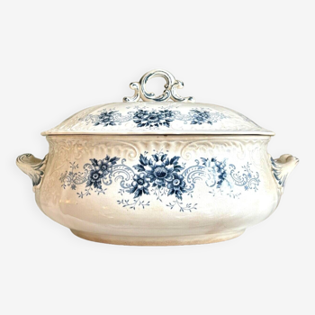 Sarreguemines tureen in iron clay, “Aida” service