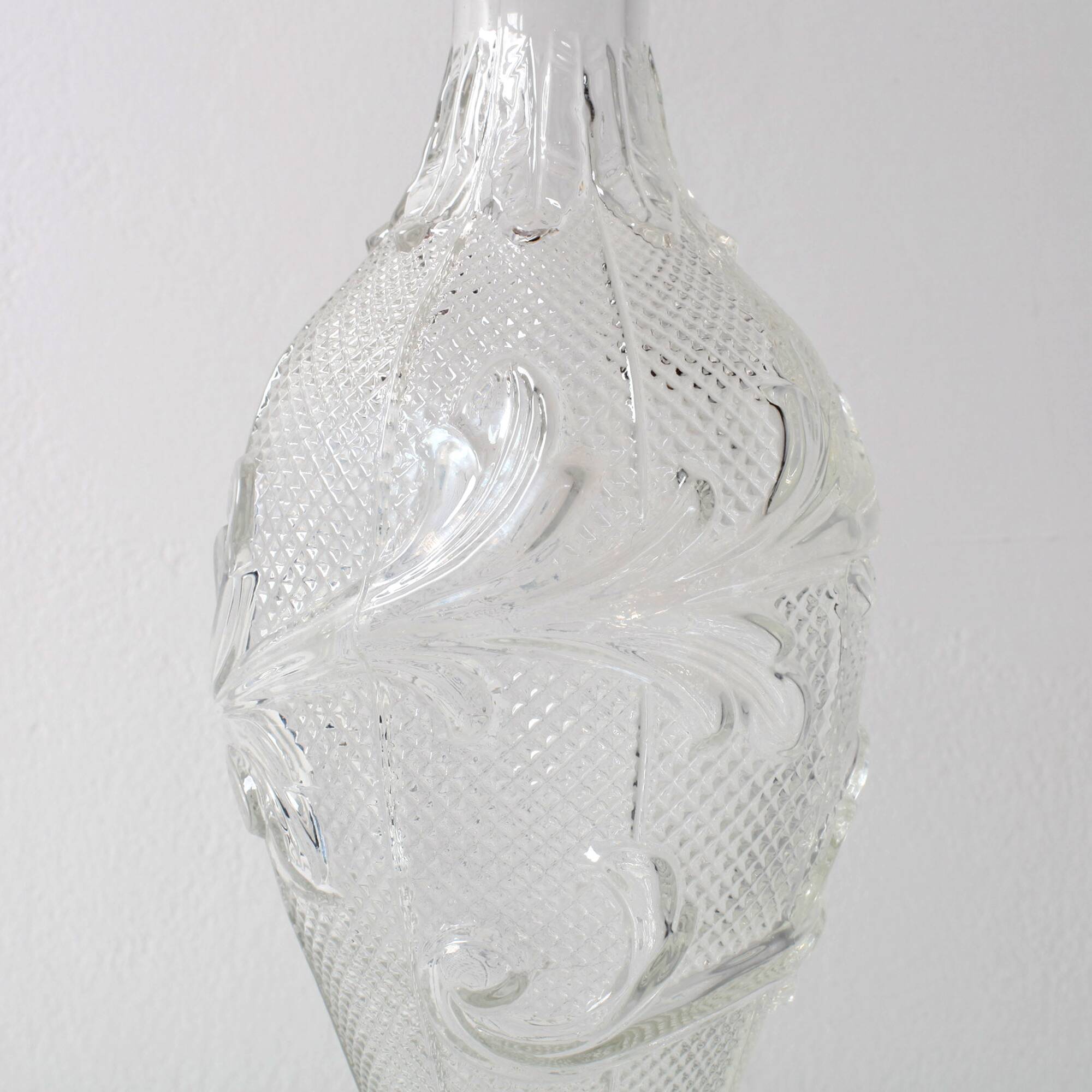 Italian Glass Bottle with Ceramic Stopper / Polveri Alberani / 1950s–1970s