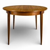 Scandinavian teak table with extension.