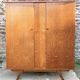Armoire dressing vintage chêne tigré – pieds compas  50/60 – scandinave