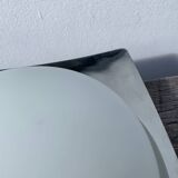 White glass and stainless steel ceiling light