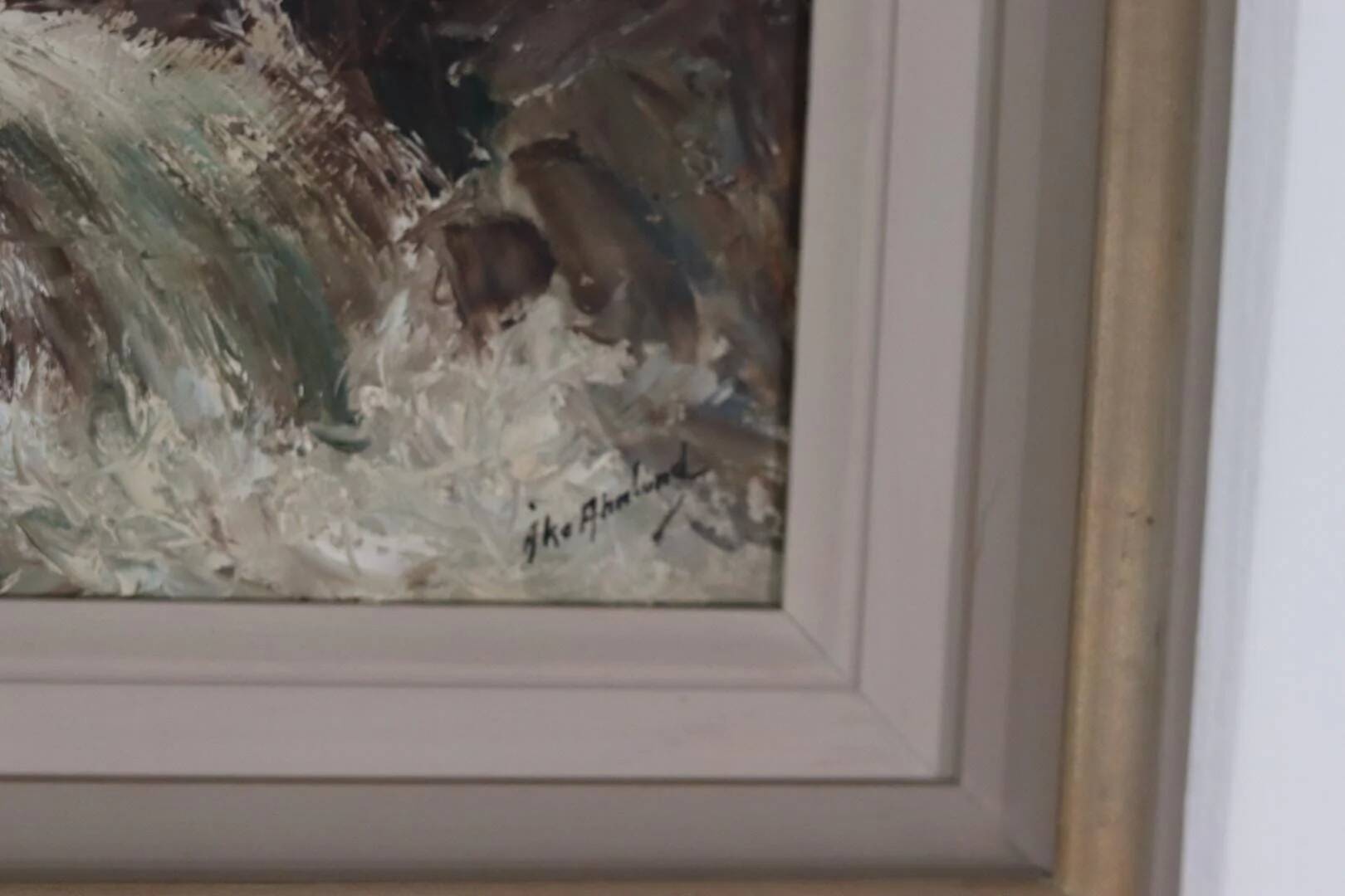 Paysage avec cascade par Åke Ahmlund