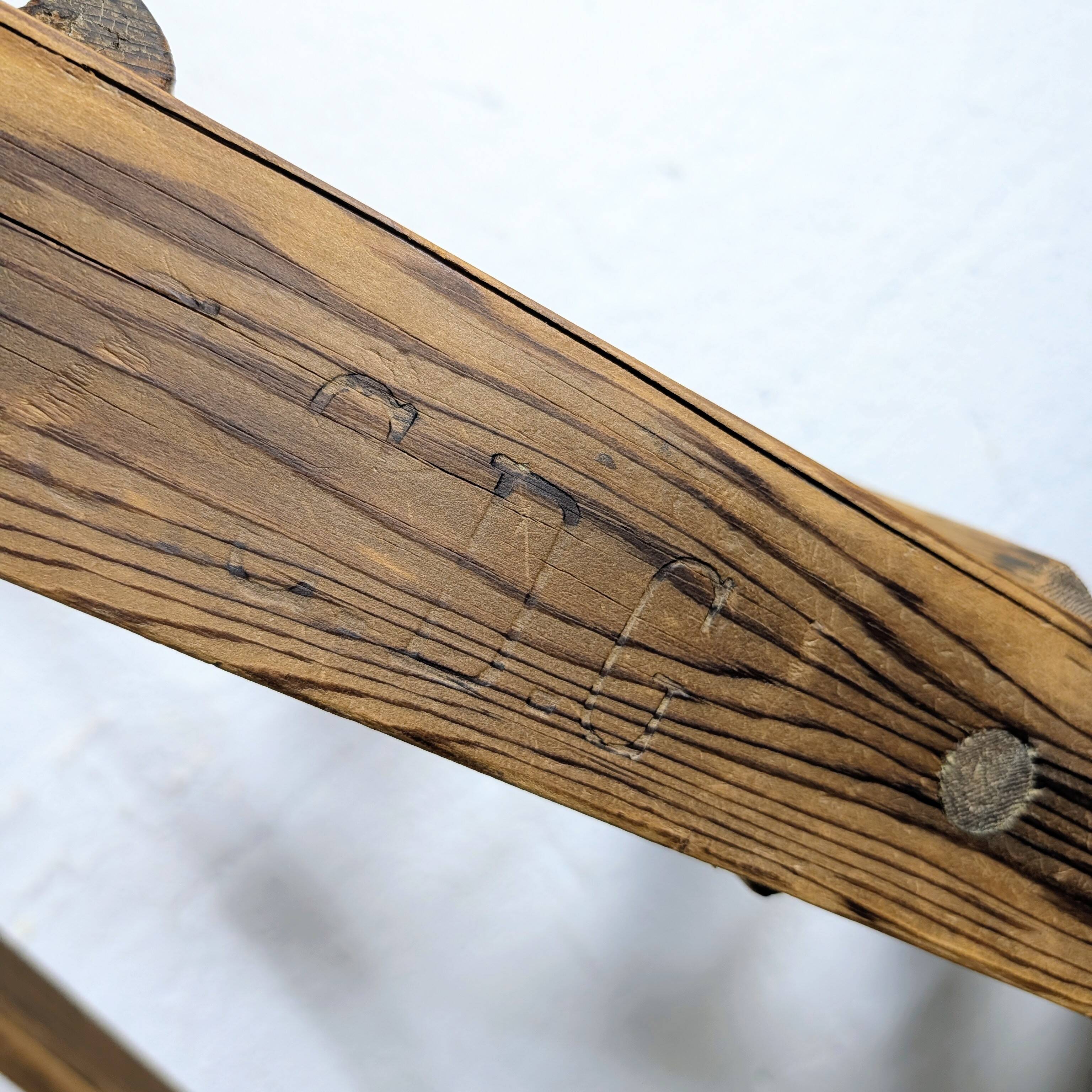 Antique wooden step stool