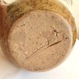 Pyrite stoneware pitcher signed Baudat