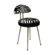 Chaise Pelfran fourrure retro années 70