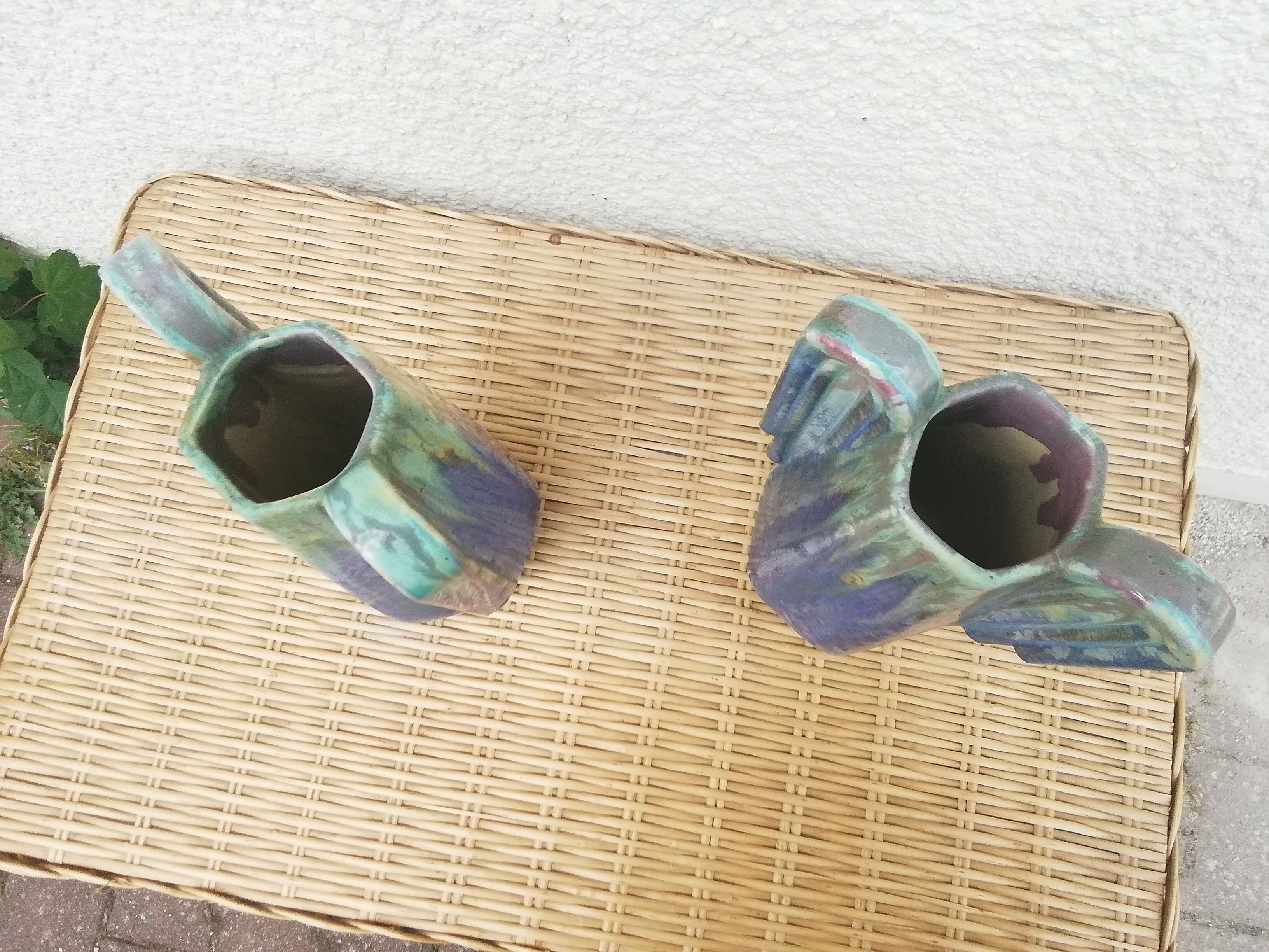 Pierrefonds art deco vases