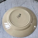 Round dish blue flowers Saint-Amand years 30-40