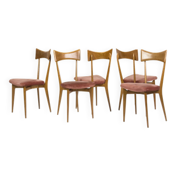Set of 6 vintage dining chairs by Ico Parisi for Ariberto Colombo, Cantù