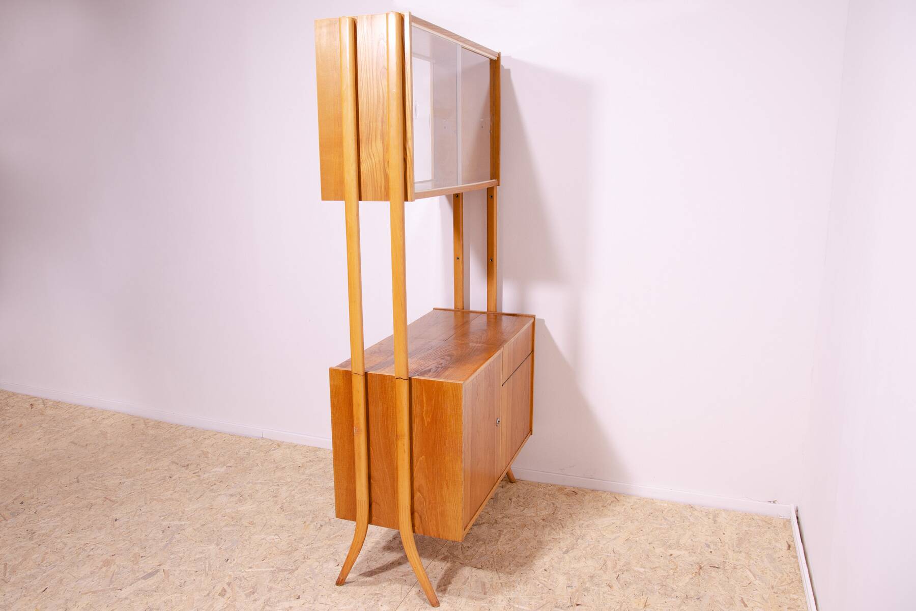 Mid century wall shelf bookcase by František Jirák for Tatra nábytok, 1960´s