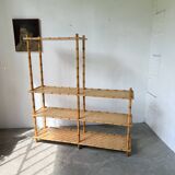 Large rattan shelf 1960