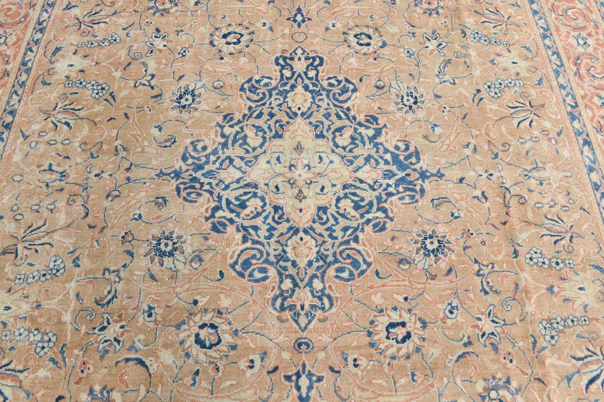 10x13 Blue & Peach Classic Pattern Persian Rug, 308x393Cm