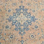Tapis persan classique bleu et pêche
