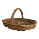 Panier en osier tressé à fond plat